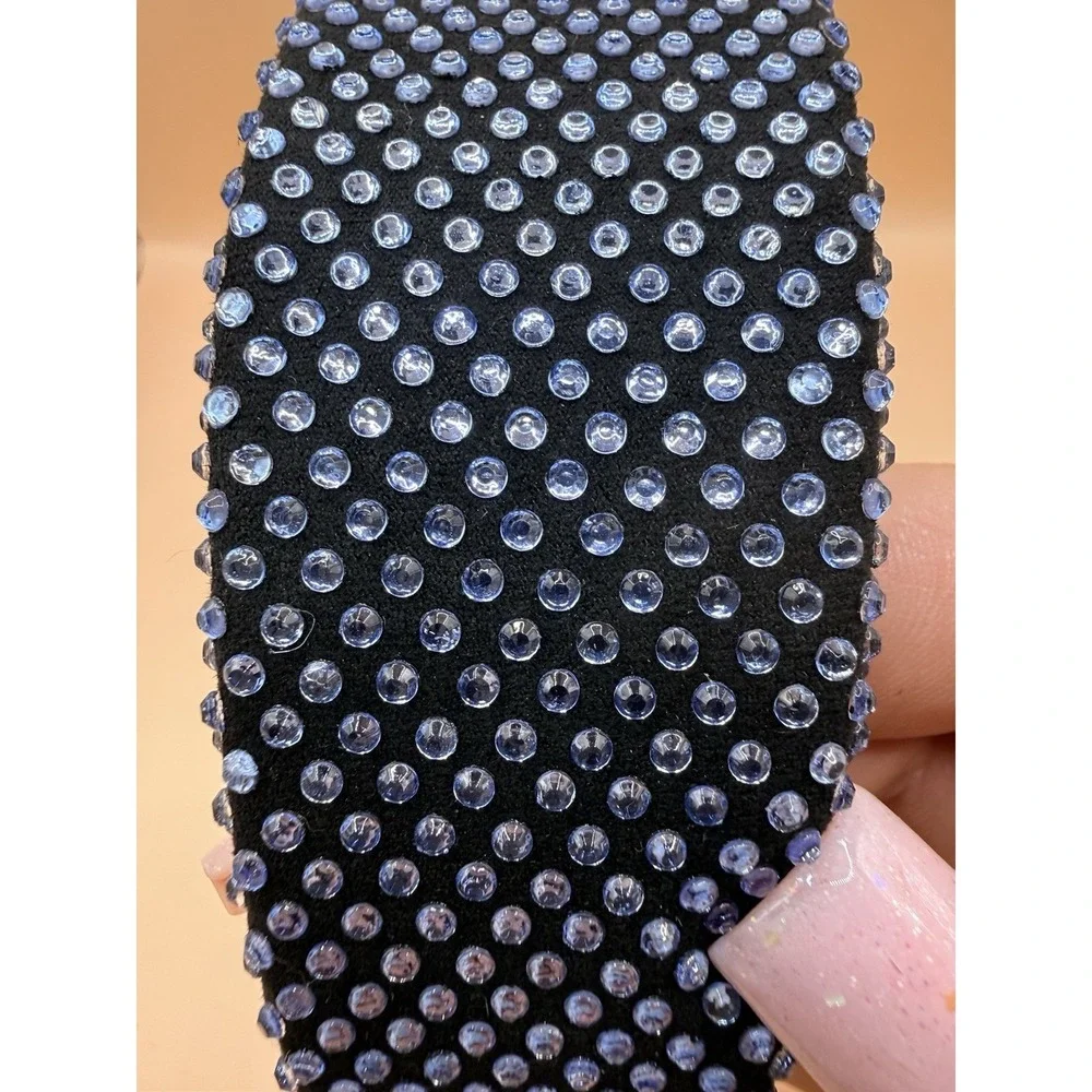Claires Headband Black Blue Rhinestone‎ Gems Hair Accessory Costume Cosplay